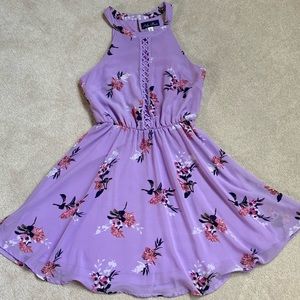 Blue Rain light purple floral dress.